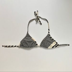 Gucci Black and White Bikini Triangle Top
